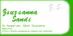 zsuzsanna sandi business card